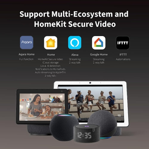Aqara Video Doorbell G4 (Chime Included) -2.4 GHz Wi-Fi Required-Gray