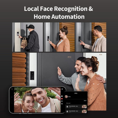 Aqara Video Doorbell G4 (Chime Included) -2.4 GHz Wi-Fi Required-Gray