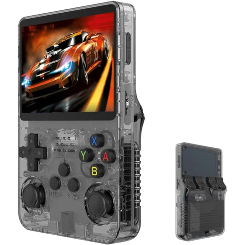 R36S Retro Handheld Game Console with 64G Built-in 15000+ Classic Games -  Translucent Black