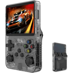 R36S Retro Handheld Game Console with 64G Built-in 15000+ Classic Games -  Translucent Black
