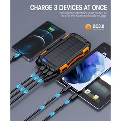 Solar Power Bank 42800mAh– Fast Charging, Portable Charger with Flashlight