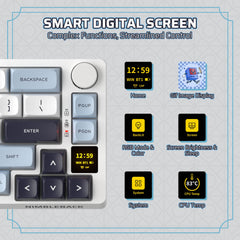 LTC Nimbleback NB682 PRO 65% Wireless Mechanical Keyboard – RGB, Display Screen, Volume Knob, Hot-Swap PCB