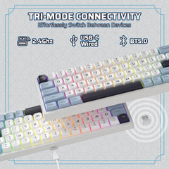 LTC Nimbleback NB682 PRO 65% Wireless Mechanical Keyboard – RGB, Display Screen, Volume Knob, Hot-Swap PCB