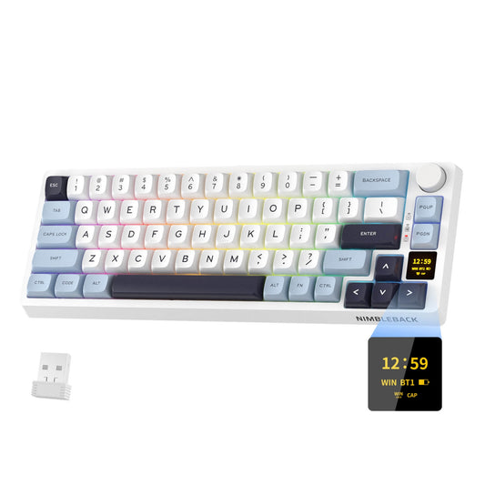 LTC Nimbleback NB682 PRO 65% Wireless Mechanical Keyboard – RGB, Display Screen, Volume Knob, Hot-Swap PCB