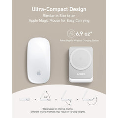 Anker MagGo 3-in-1 Charging Station, MagSafe-Compatible Wireless Charger Stand, Qi2 Certified 15W Foldable Charger