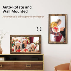 Digital Photo Frame 16 inch with 32GB Storage Wall Mountable, Auto-Rotate, Motion Sensor Share Photo Video via App