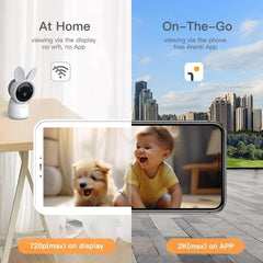 Arenti Baby Monitor, 2K Smart Baby Camera with 5-Inch Upgraded Wireless Display