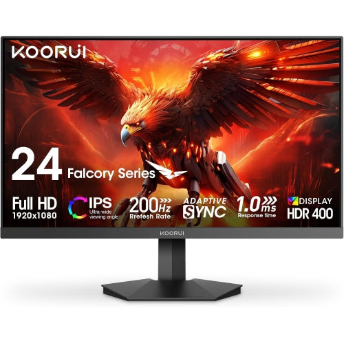 KOORUI 24 Inch IPS Gaming Monitor, FHD 1920×1080p,165Hz 200Hz