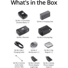 DJI Mic 2 Wireless Microphone (2 TX + 1 RX + Charging Case)