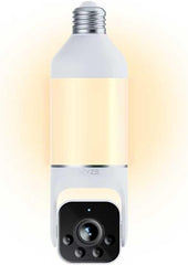 WYZE Bulb Cam 2K HD Security Camera with 800 Lumen Dimmable LED Bulb, Color Night Vision, 160° View, Pan Tilt, E26 Light Socket, Wi-Fi, Alexa and Google