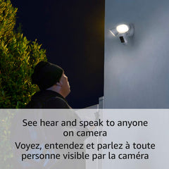 Ring Floodlight Cam Wired Pro 2K Outdoor Security Camera with 3D Motion Detection – White