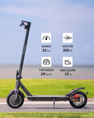 5TH WHEEL V30PRO Electric Scooter with Turn Signals - 32KM Range & 29 KM/H, 350W Motor