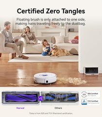 NARWAL Freo X Plus Robot Vacuum and Mop with 7,800Pa Suction, LiDAR Navigation, Dust Compression, Anti-Tangle Brush, Smart App Control, White - Open Box