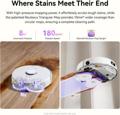NARWAL Freo X Ultra Robot Vacuum & Mop, 8200Pa Suction, Zero-Tangle Brush, Auto Mop Washing & Drying, LiDAR Navigation, Obstacle Avoidance - Open Box