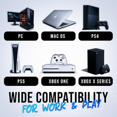 KLIM Chroma Wireless RGB Gaming Keyboard – Quiet, Backlit, Rechargeable – PC/PS5/PS4/Xbox/Mac – Black