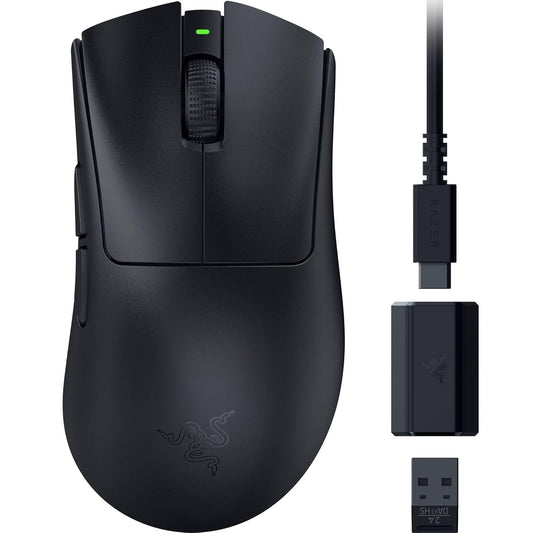 Razer DeathAdder V3 HyperSpeed 26000 DPI Wireless Optical Gaming Mouse - Black - Refurbished Excellent