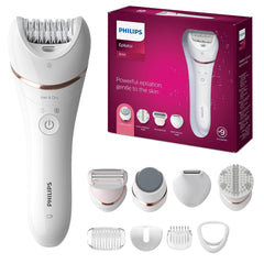 Epilator Prestige Series 8000 | Wet or Dry for legs, body & feet - 8 attachements
