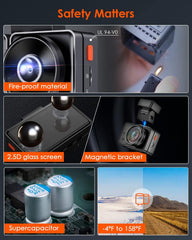 Vantrue E2 Dual Dash Cam – 2.7K Front & Rear, STARVIS Night Vision, GPS & Voice Control