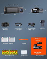 Vantrue N5 4-Channel 360° Dash Cam – 2.7K, STARVIS 2, IR Night Vision, WiFi & GPS