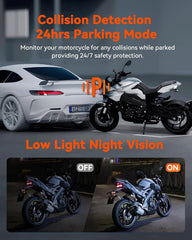 Vantrue F1 Falcon 1 Motorcycle Dash Cam – 4K Front & 1080p Rear, GPS, WiFi, IP67 Waterproof