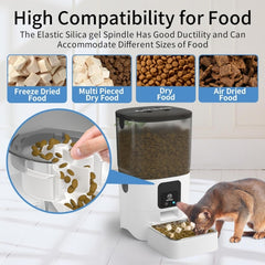 PAPIFEED Smart Automatic Cat Feeders: WiFi Pet Feeder with APP Control for Remote Feeding (6L/25Cup)
