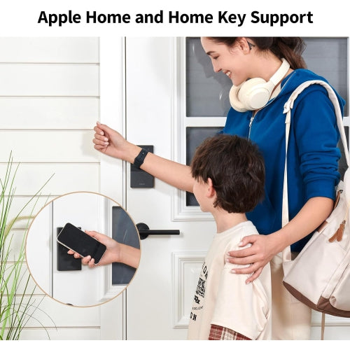 Aqara Smart Lock U50, Keyless Entry Door Lock with Apple Home Key, Bluetooth Electronic Deadbolt Lock, App Remote Control