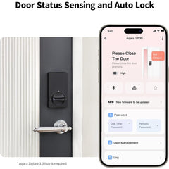 Aqara Smart Lock U50, Keyless Entry Door Lock with Apple Home Key, Bluetooth Electronic Deadbolt Lock, App Remote Control