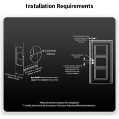 Aqara Smart Lock U50, Keyless Entry Door Lock with Apple Home Key, Bluetooth Electronic Deadbolt Lock, App Remote Control