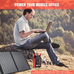 Takki 99Wh Portable Power Station Solar Generator with Camping Gear Lights 110V AC