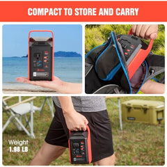 Takki 99Wh Portable Power Station Solar Generator with Camping Gear Lights 110V AC