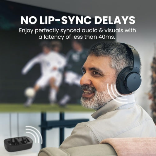 Avantree Ensemble - Wireless Headphones for TV Watching with Charging Dock & Transmitter