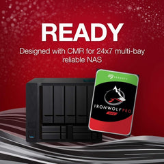 Seagate IronWolf Pro, 16 TB, Enterprise NAS Internal HDD –CMR 3.5 Inch, SATA 6 Gb/s, 7,200 RPM, 256 MB Cache for RAID Network Attached Storage