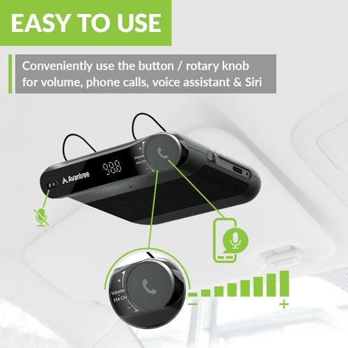 Avantree Roadtrip - Car Bluetooth Speaker & Wireless FM Transmitter