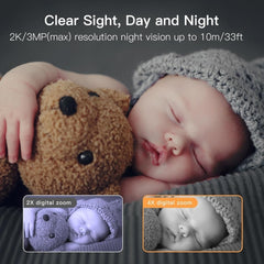 Arenti Baby Monitor, 2K Smart Baby Camera with 5-Inch Upgraded Wireless Display