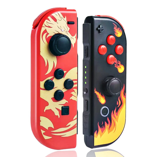 Wireless Replacement Joypad Controller Set for Nintendo Switch/OLED/Lite with Turbo, Wake-Up & Motion Control