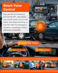 Vantrue N5 4-Channel 360° Dash Cam – 2.7K, STARVIS 2, IR Night Vision, WiFi & GPS