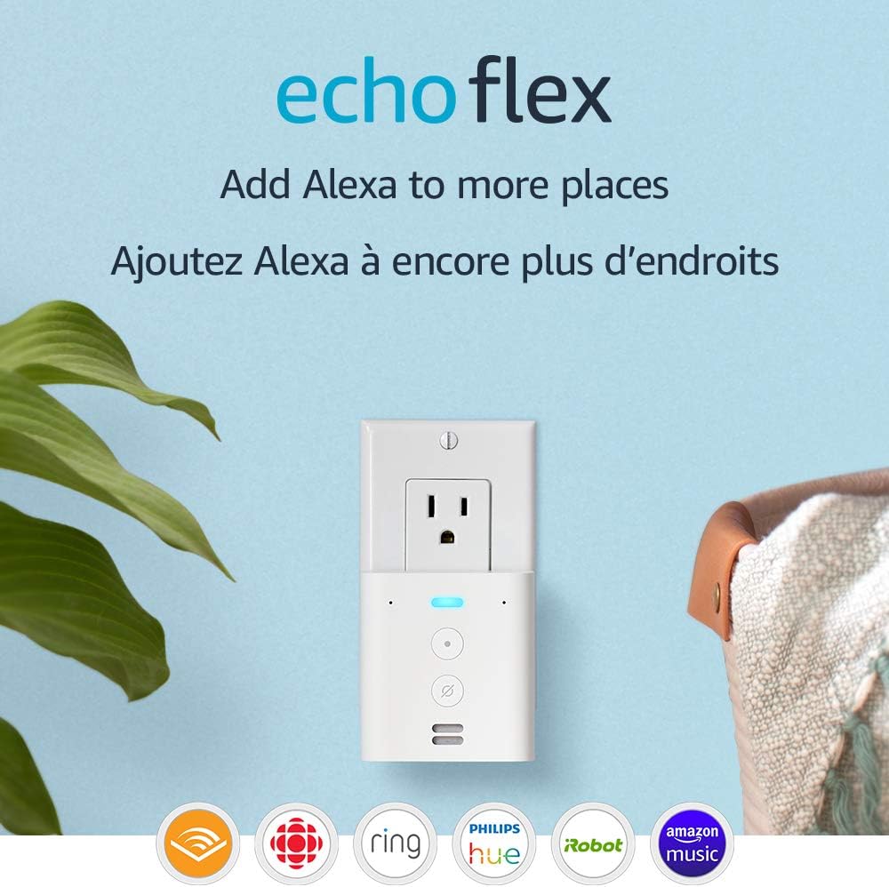 Amazon Echo Flex Plug-In Smart Speaker with Alexa – 4-Pack – White – Brand New