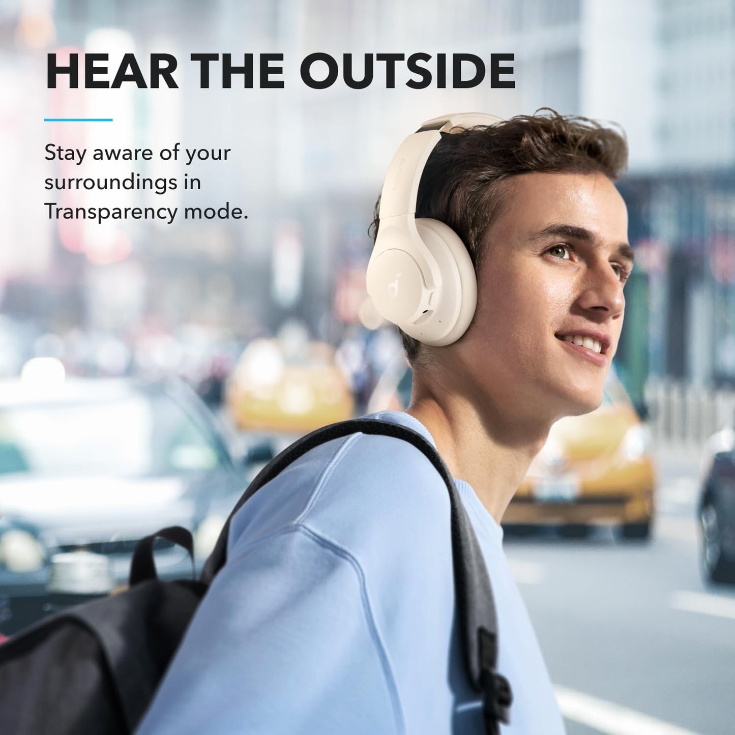 Soundcore by Anker Q20i Hybrid Active Noise Cancelling Headphones- White