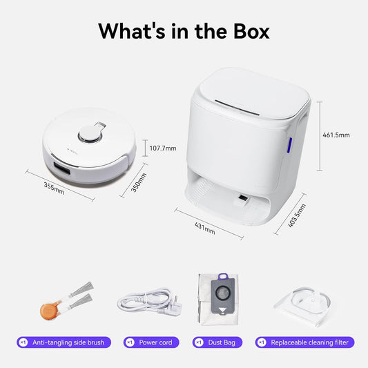 NARWAL Freo X Ultra Robot Vacuum & Mop, 8200Pa Suction, Zero-Tangle Brush, Auto Mop Washing & Drying, LiDAR Navigation, Obstacle Avoidance - Open Box