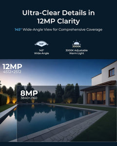 REOLINK RLC-1240A 12MP PoE Security Cameras with Colour Night Vision & Smart Detection