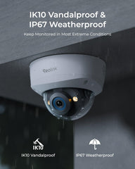 REOLINK RLC-1240A 12MP PoE Security Cameras with Colour Night Vision & Smart Detection