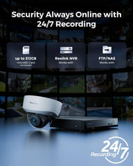REOLINK RLC-1240A 12MP PoE Security Cameras with Colour Night Vision & Smart Detection