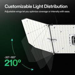 Smart Grow System with AeroLight A200SE 200W LED Grow Light & GrowHub E25 Controller – Integrated Circulation Fan, App-Controlled Full Spectrum Light for Indoor Plants