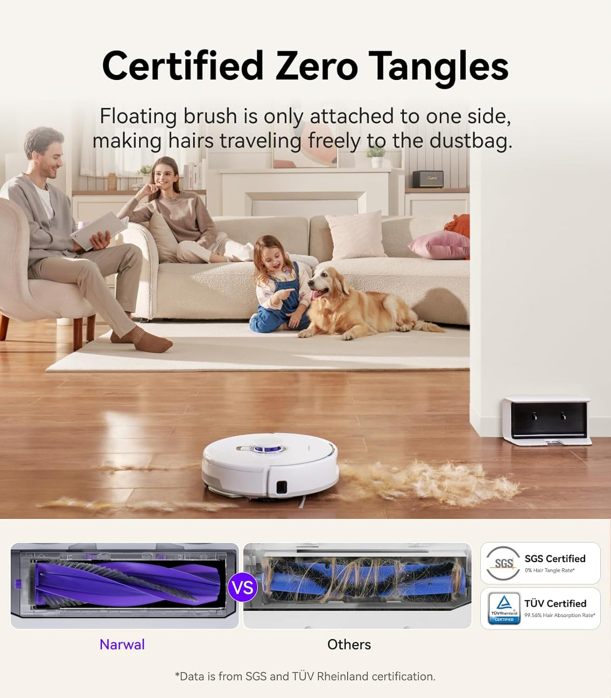 NARWAL Freo X Plus Robot Vacuum and Mop with 7,800Pa Suction, LiDAR Navigation, Dust Compression, Anti-Tangle Brush, Smart App Control, White - Open Box