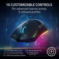 Razer Cobra Pro Wireless Optical Gaming Mouse - Black - Refurbished Excellent