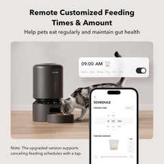 PETLIBRO Automatic Cat Feeder, 5G WiFi Smart Pet Feeder with App Control, Stainless Steel Bowl, Low Food & Blockage Sensors, 1–10 Meals Per Day, 10s Voice Meal Call for Cats & Dogs