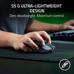 Razer DeathAdder V3 HyperSpeed 26000 DPI Wireless Optical Gaming Mouse - Black - Refurbished Excellent