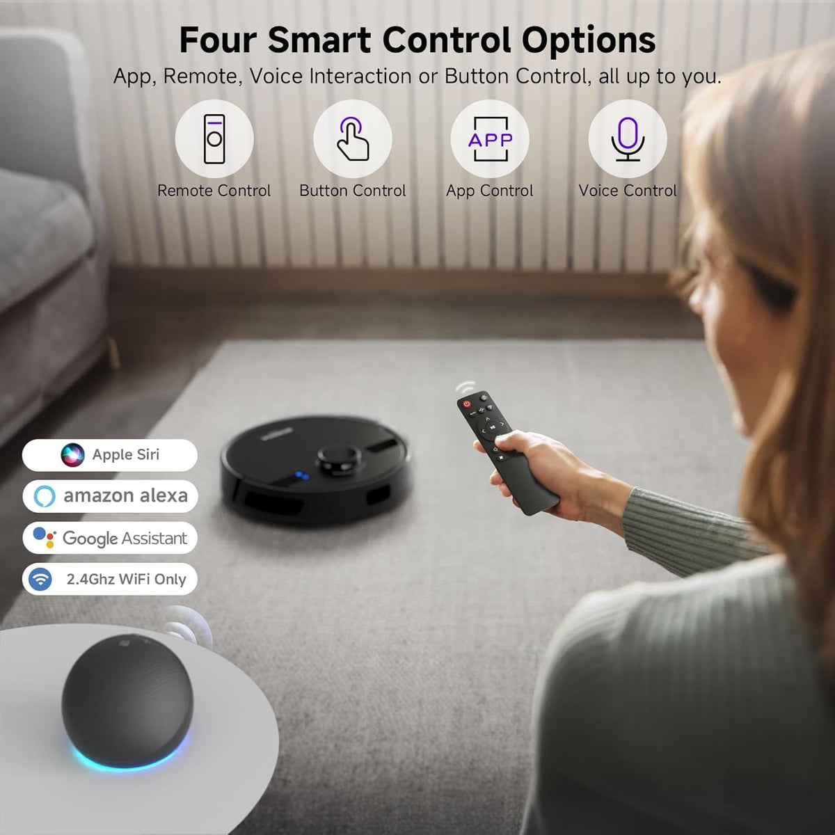 MONSGA Robot Vacuum & Mop - 5000 Pa Self-Emptying Auto-Dock with 3.5 L / 60-Day Capacity, LiDAR Mapping & Navigation, 180-Min Runtime, Wi-Fi / App / Alexa / Remote - Ideal for Pets