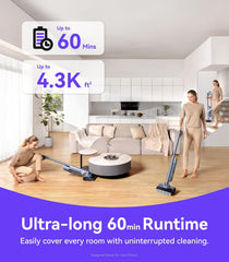 NARWAL S20 Pro Cordless Wet Dry Vacuum Mop with Self-Cleaning, AI DirtSense, 20,000Pa Suction, 60-Min Runtime for Hard Floors - Open Box