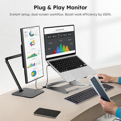 Dopesplay 15.6" FHD 1080p IPS Portable Monitor with USB-C and Mini HDMI